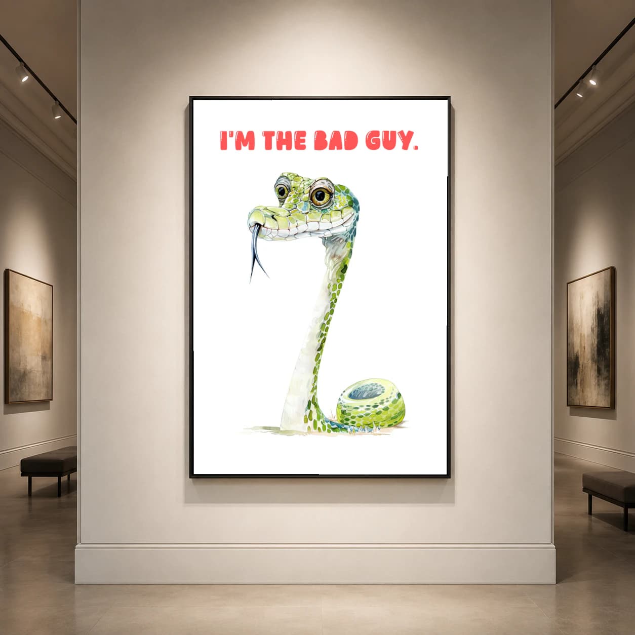 I'm The Bad Guy Funny Green Snake