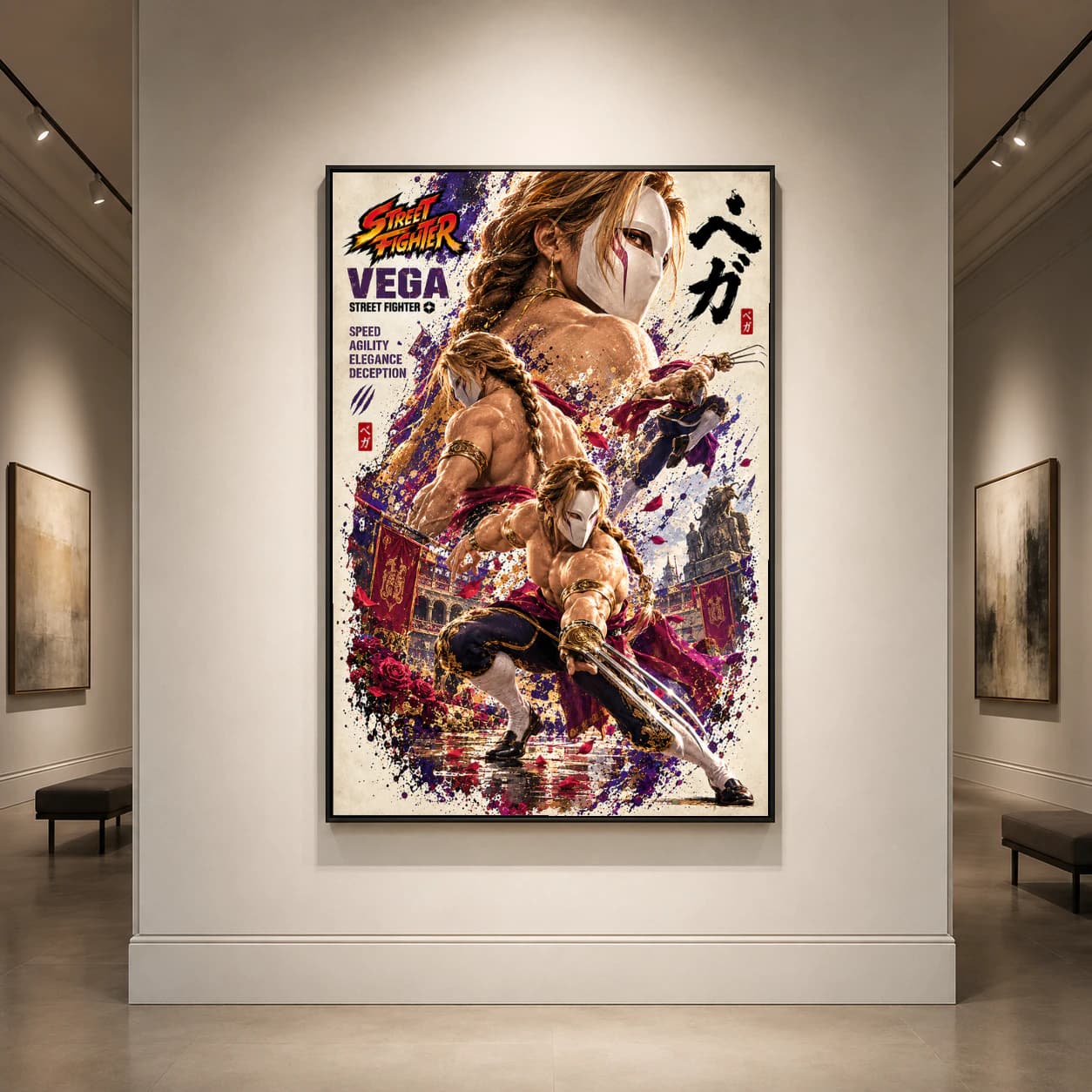 Street Fighter Vega Dynamic Action Poster