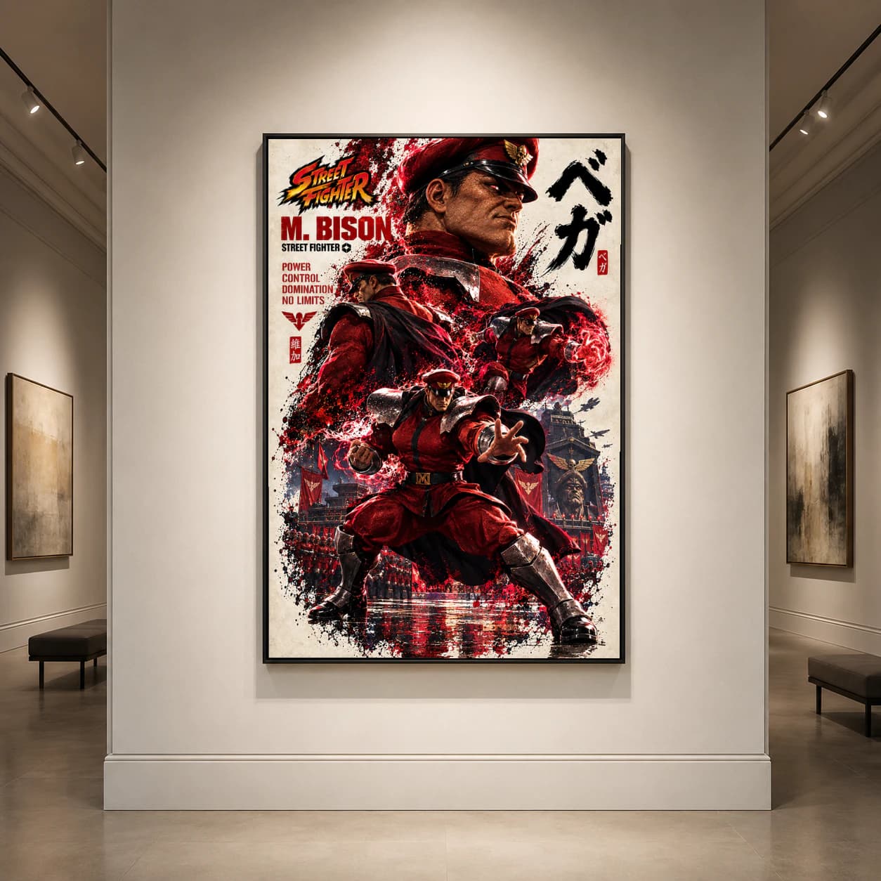 M. Bison Street Fighter Red Poster
