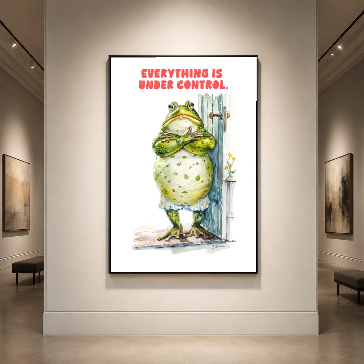 Everything Is Under Control Frog Art Print