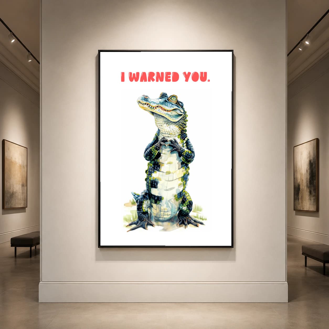 I Warned You Alligator Art Print