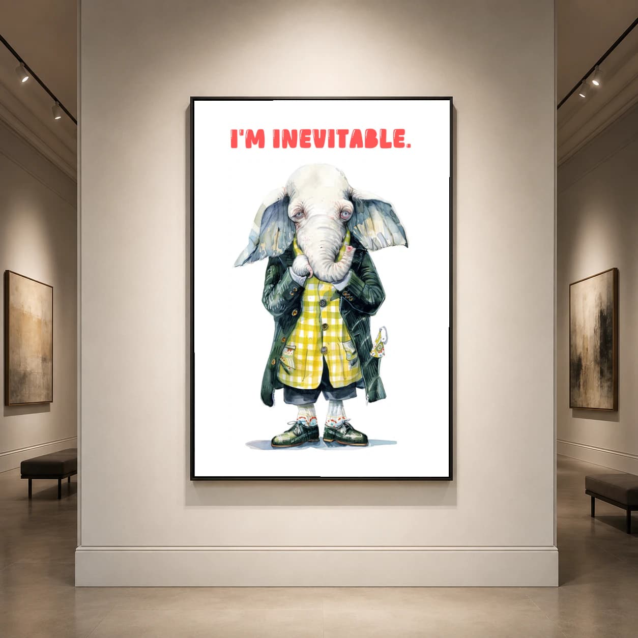 I'm Inevitable Elephant Illustration